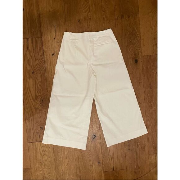 Lafayette 148 Wide Crop Leg Pant Ivory Size 6 - Picture 3 of 4